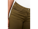 Pantalon 7/8 slim uni KAKI Femme