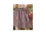 Jupe réversible pour filles, à carreaux ou à fleurs