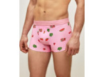 Boxer rose en coton motifs fruits