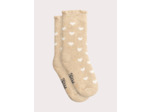 Chaussettes chaudes beige antidérapantes à motif cœur pour bébé fille