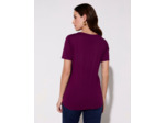 T-Shirt manches courtes uni décoré PRUNE Femme