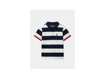 polo rayé bleu marine pour garçon