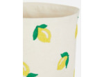 Panier de rangement souple à motif citrons touffeté