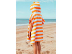 Poncho de bain rayée à capuche