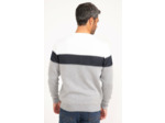 Pull col rond rayé Sporty