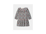 Robe en velours à imprimé floral pour fille