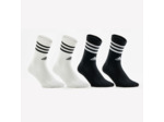 CHAUSSETTES DE SPORT HAUTES ADIDAS STRIPES NOIR BLANC LOT DE 4