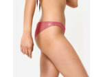 Culotte tanga lulu unie rose côtelé très échancrée