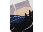 Chaussettes en cachemire à motif montagnes
