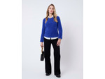 Pull épais uni BLEU Femme