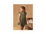 Robe kaki + bloomer pour bébé fille