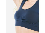 Brassière bretelles croisées maintien léger Femme, Bleu