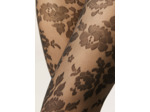 Collant voile à fleurs