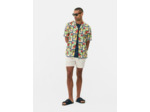 Chemise boutonnée à motif tropical homme