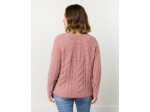 Pull épais contenant de la laine uni ROSE Femme