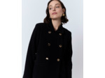 Manteau court uni NOIR Femme