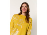 Pull fin imprimé à fleurs JAUNE Femme
