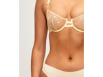 Soutien-gorge corbeille en mesh avec citrons brodés