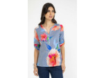 Tunique rayée imprimé fleur
