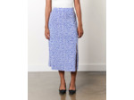 Jupe midi imprimée BLEU