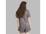 T-shirt de fitness en coton femme, gris