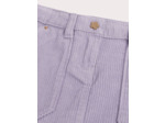 Jupe courte violette en velours côtelé pour fille