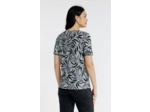 Tee-shirt imprimé zèbre col mao