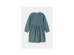 Robe en velours gris-bleu pour fille