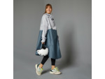 PONCHO PLUIE VISIBILITE NUIT VELO VILLE 540 BLEU GRIS