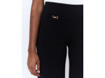 Pantalon 7/8 large uni NOIR Femme