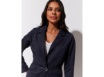 Veste tailleur courte unie MARINE Femme
