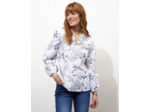 Blouse manches longues imprimé à fleurs BLANC Femme