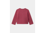 Cardigan rose framboise avec poches fleuries Fille