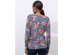 Pull fin imprimé à fleurs MULTICOLORE Femme