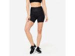 Short taille haute gainant Fitness Cardio Noir