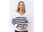 Pull marinière 100% coton rayé MARINE Femme