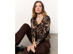 Top manches longues imprimé MARRON Femme