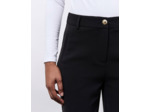 Pantalon 7/8 cigarette uni NOIR Femme