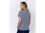 Tee-shirt marinière manches courtes en mélange coton rayé MARINE Femme