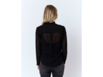 Chemisier manches longues uni NOIR Femme
