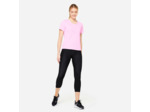 Legging de fitness court cardio femme, noir fumé