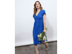 Robe midi unie BLEU