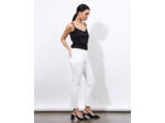 Pantalon 7/8 slim uni BLANC Femme