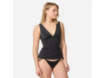 Haut de maillot de bain TANKINI MARINE UNI NOIR décolleté V et coques amovibles