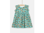 Robe vert menthe à imprimé fleuri pour bébé fille