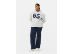 Sweat oversize à capuche et motif 85