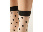 Chaussettes à motif cœurs intégral