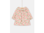 Robe en twill avec un motif fleurs bébé fille