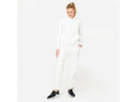 Sweat à Capuche Chaud de Fitness pour Femme - Blanc Coton