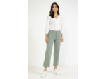 Pantalon crop poches plaquées devant
